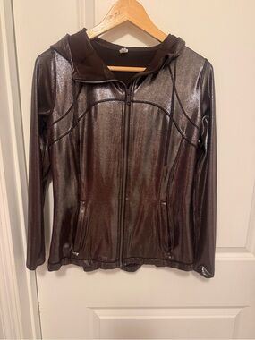 lululemon define Hooded Brown metallic full Zip Jacket. Like new. RARE